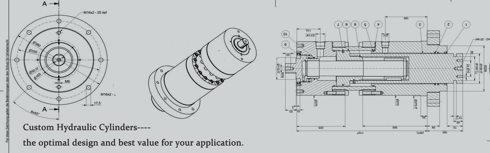 jakość Dostosowane cylindry hydrauliczne Usługa