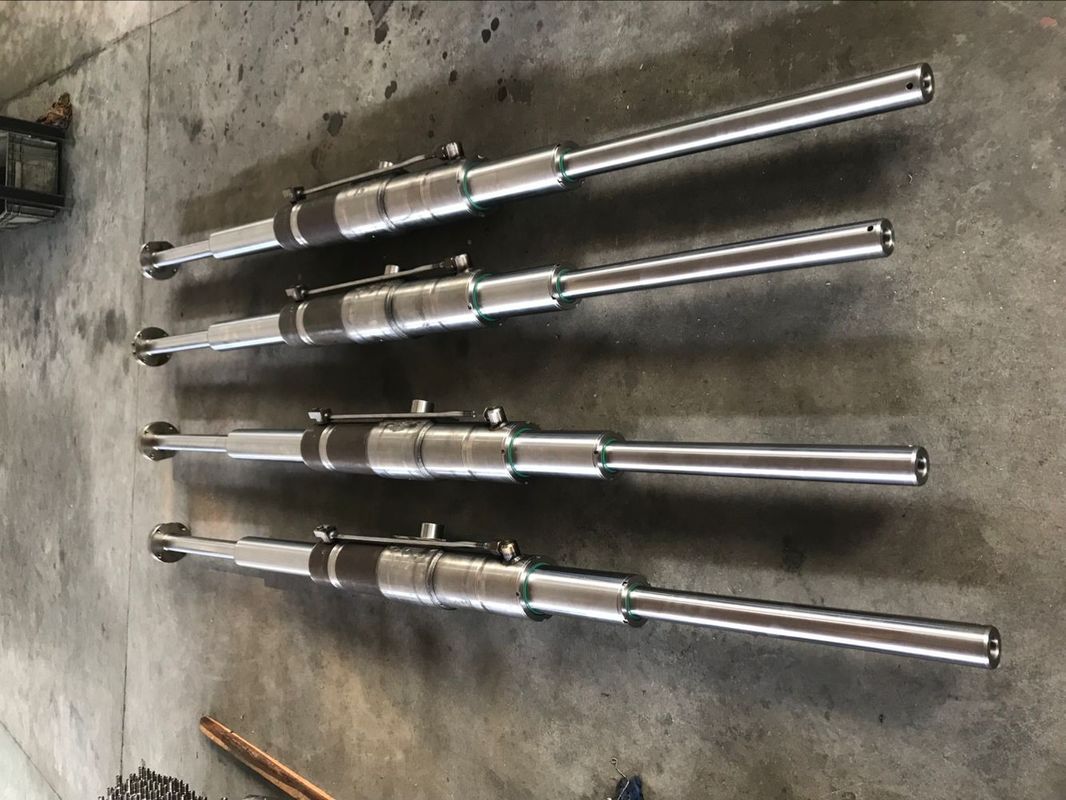 Double Acting Double Ended Hydraulic Cylinder Steel Body Material Customized
