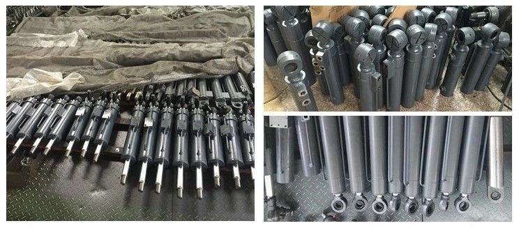 Excavator Double Acting Hydraulic Piston Cylinders Shaft Diameter Customized